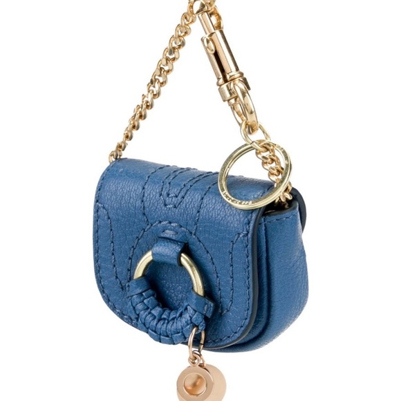 See By Chloe Blue and Gold Key & Card Holder - Picture 3 of 7